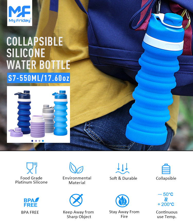 Flexible Water Bottle, Collapsible Silicone Water Bottles Wholesale