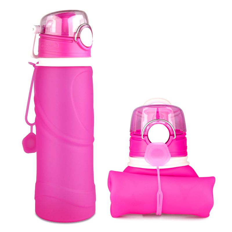eco squeeze silicone water bottle - leak proof collapsible water