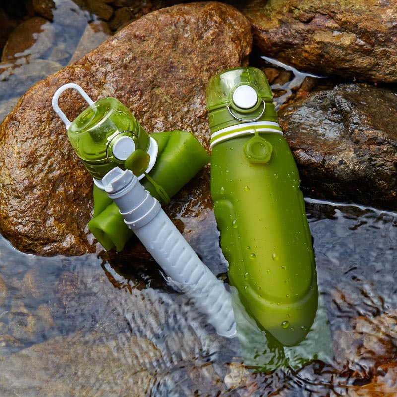 collapsible filtered water bottle