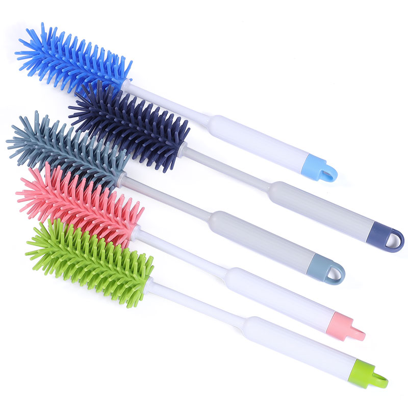 Bottle Cleaning Brush Set - Long Handle Silicone Brushes Thermos