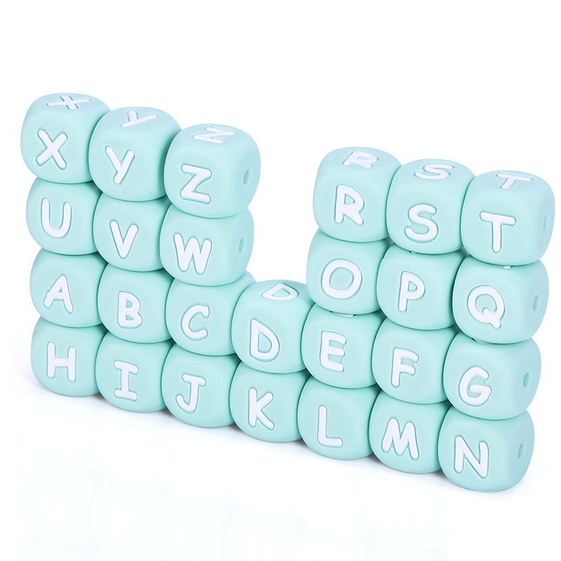 Silicone Letter Beads|Alphabet Baby Teether Beads Bulk Food Grade