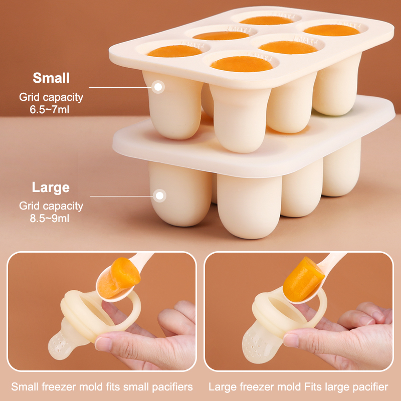 Silicone Freezer Tray With Lid For Baby