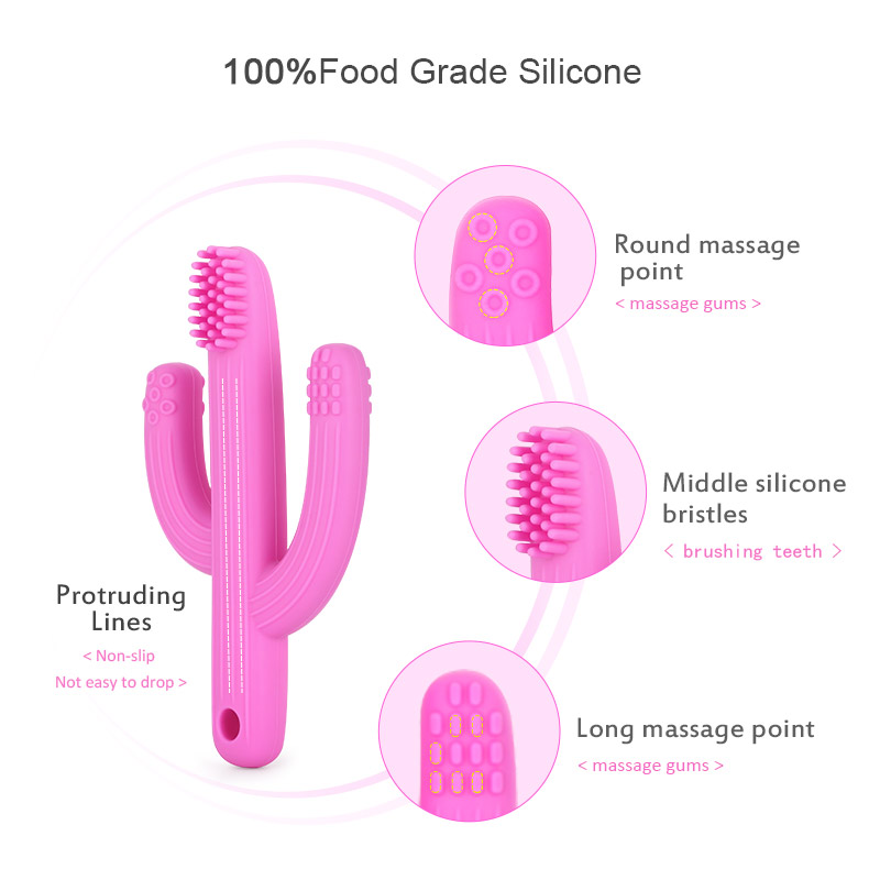 Infant Silicone Toothbrush Cactus Teether