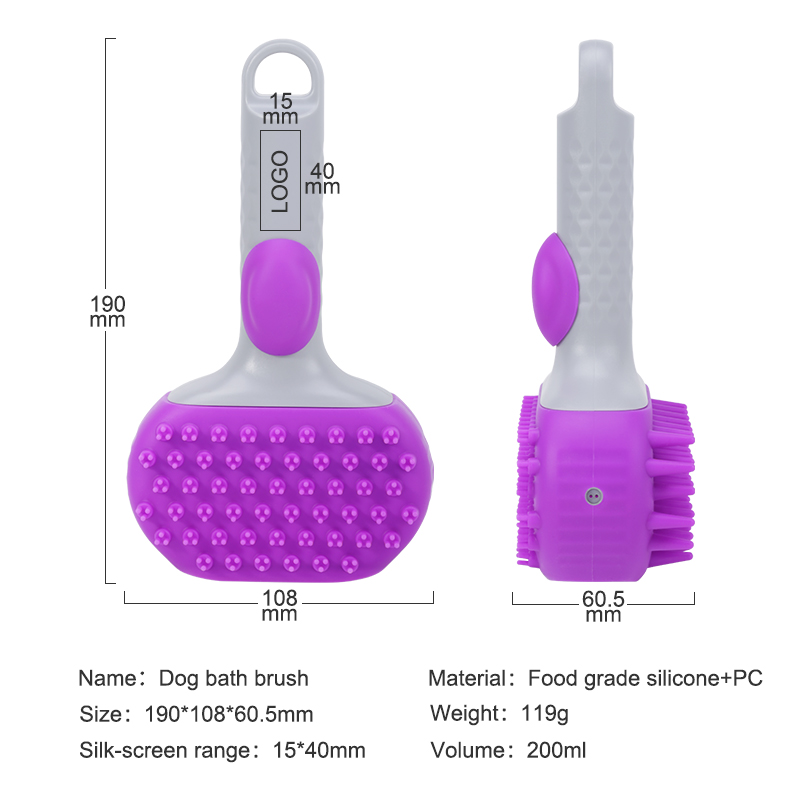 Silicone Dog Shampoo Brush