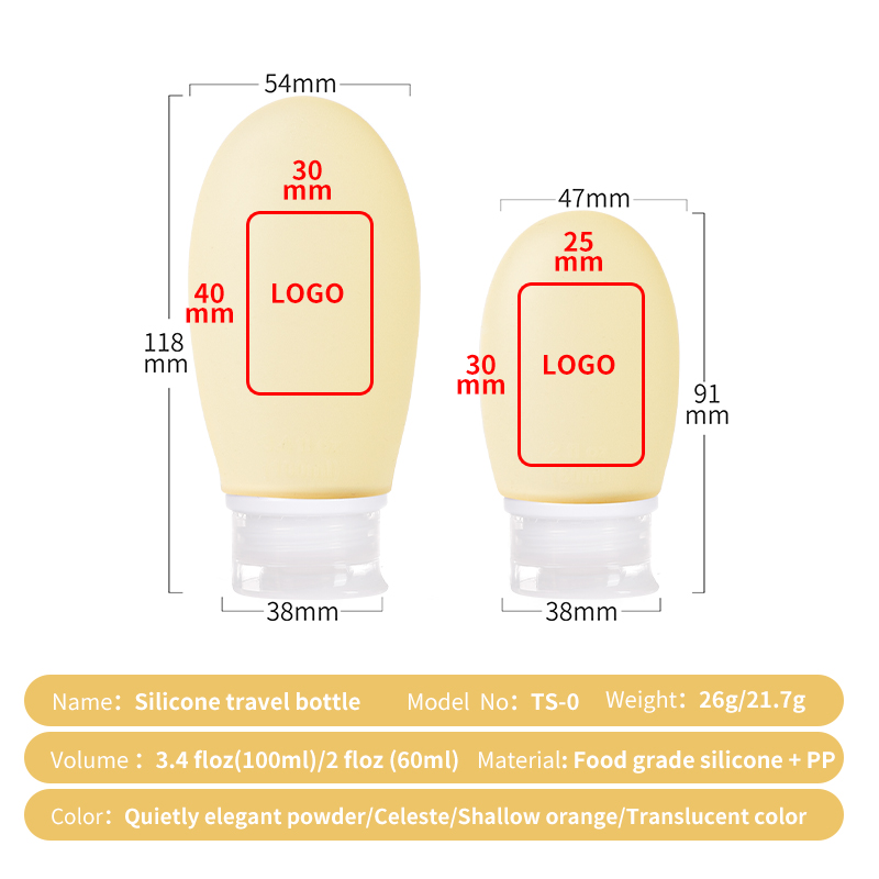 Silicone round travel container