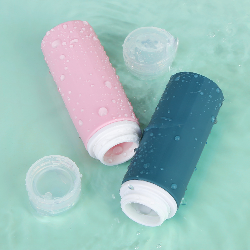 Silicone stand type travel bottle