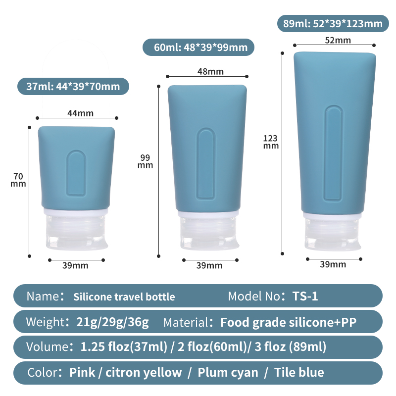 Silicone travel bottle