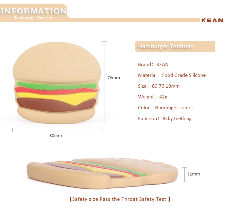 Silicone Hamburger Teether