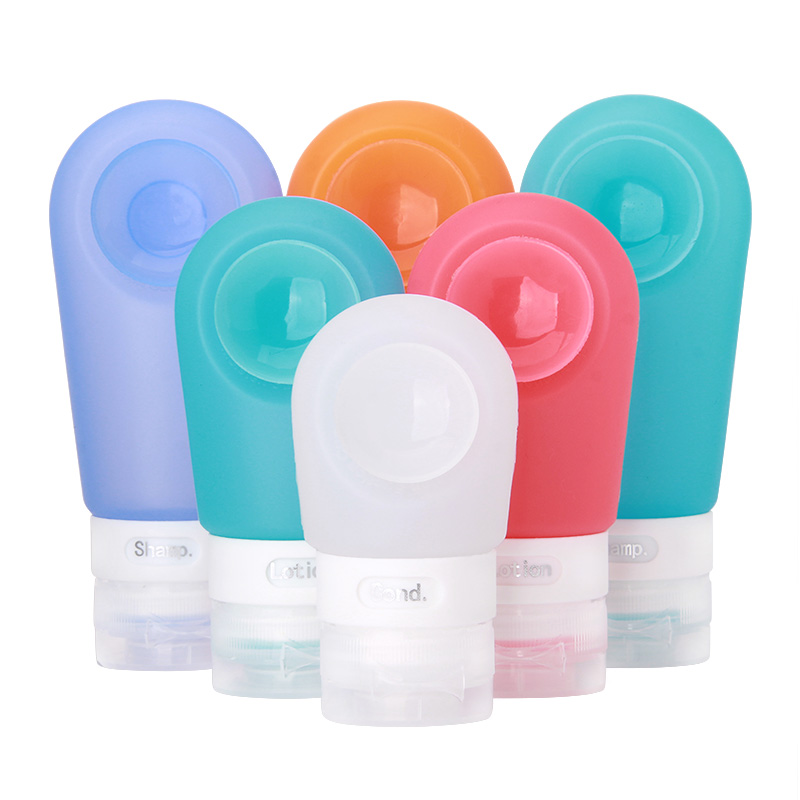 Silicone suction travel bottle