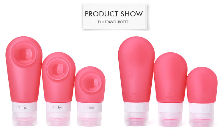 Silicone suction travel bottle