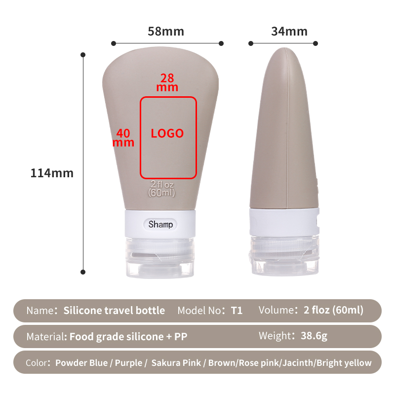 Silicone travel size bottle