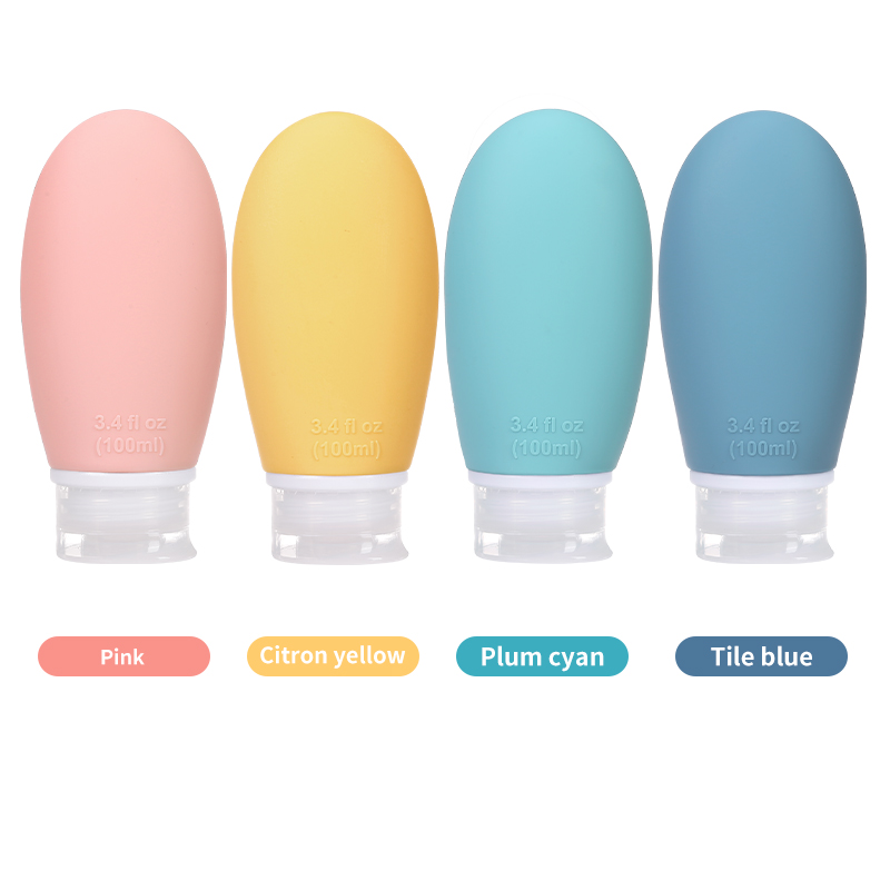 Silicone round travel bottle