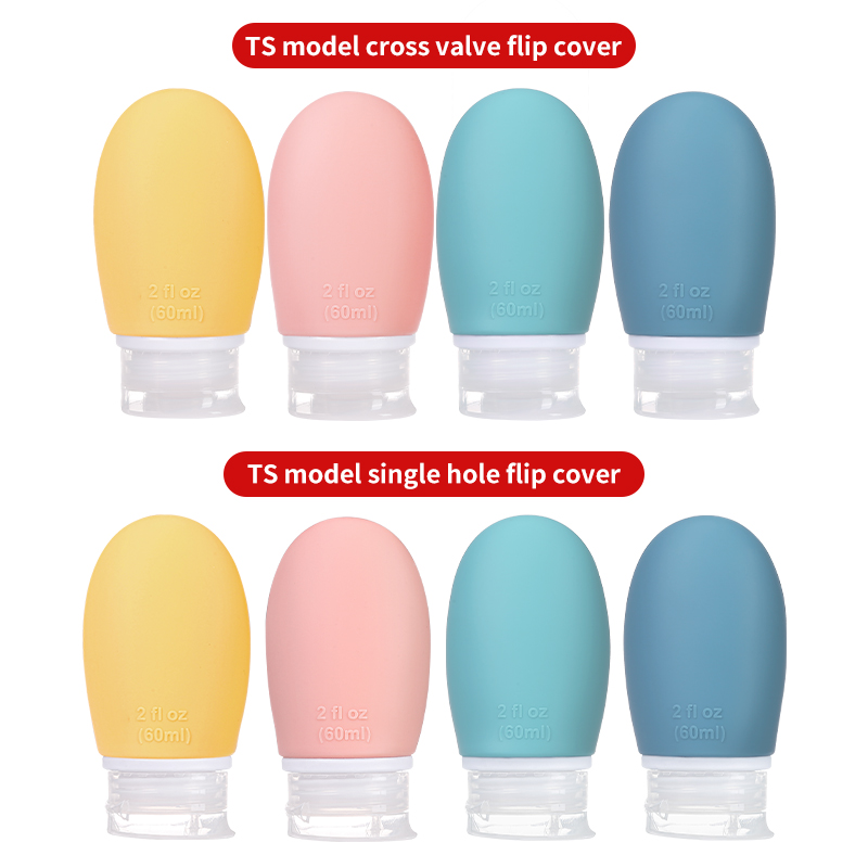 Silicone round travel bottle