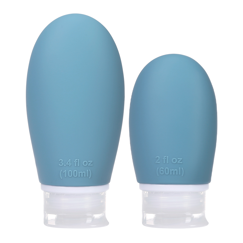 Silicone round travel bottle