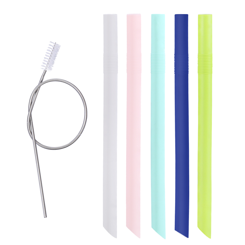 Silicone collapsible straw wholesale