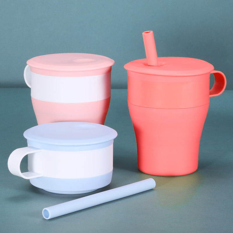 Folding silicone mug