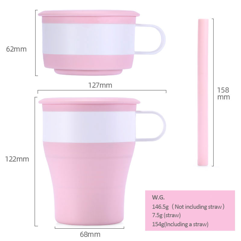 Folding silicone mug