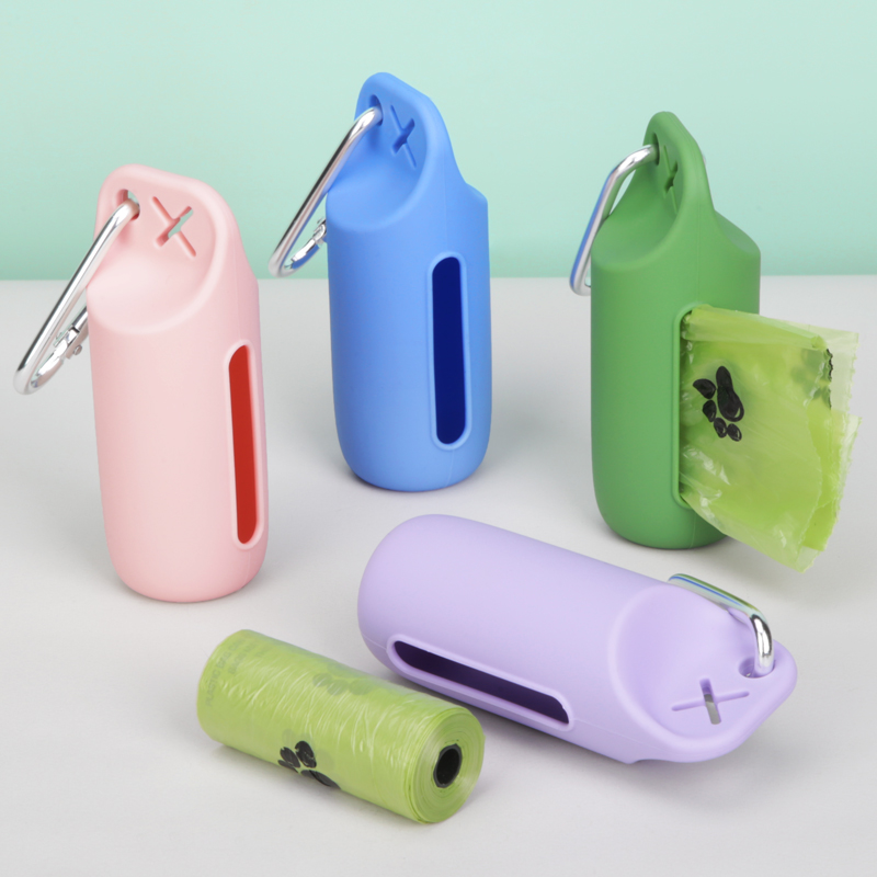 Silicone poop bag holder