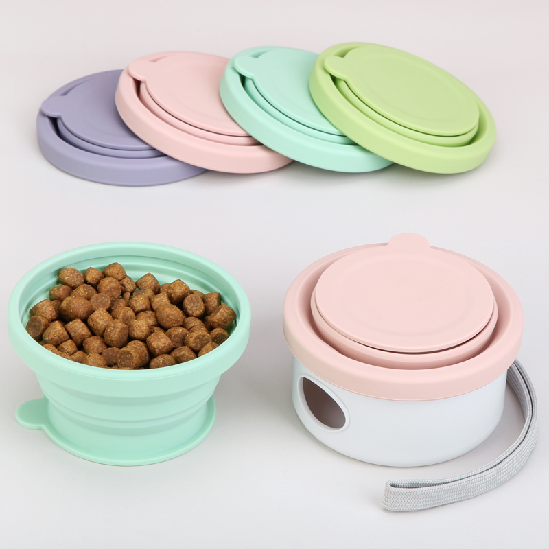 Silicone travel dog bowl