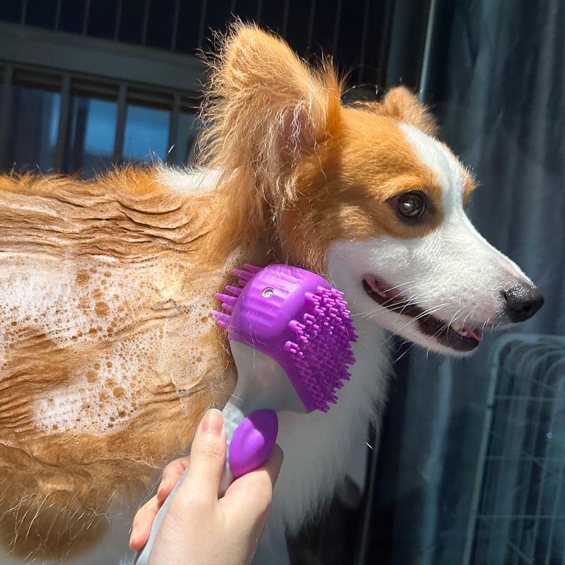 Silicone dog wash scrubber