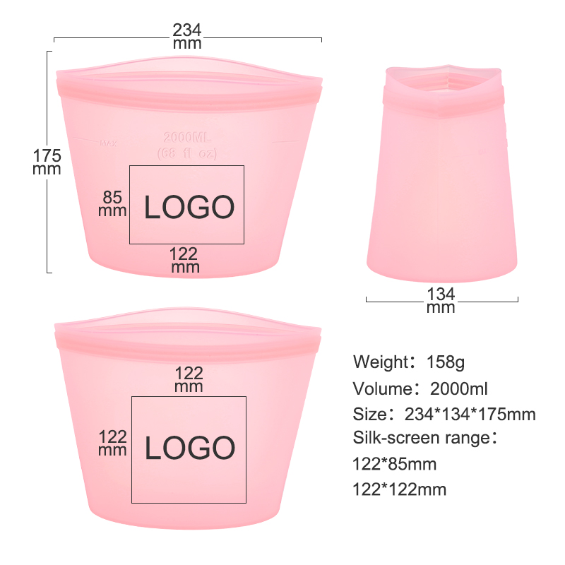 Silicone food storage bag wholesale